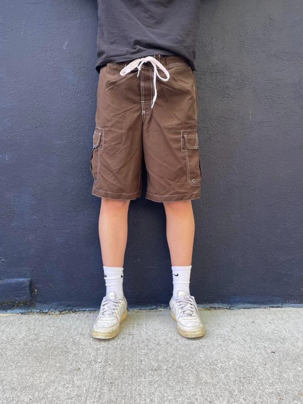 Brown Merona swim cargo shorts size medium
